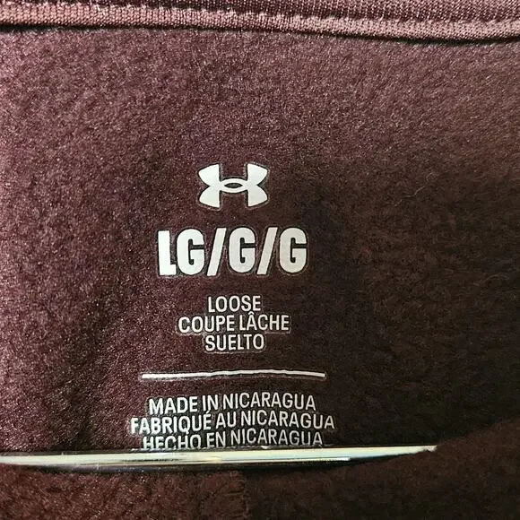 Under Armor Cold Gear Men's Red Loose Fitting Hoodie Sweatshirt Size Large - Picture 3 of 8